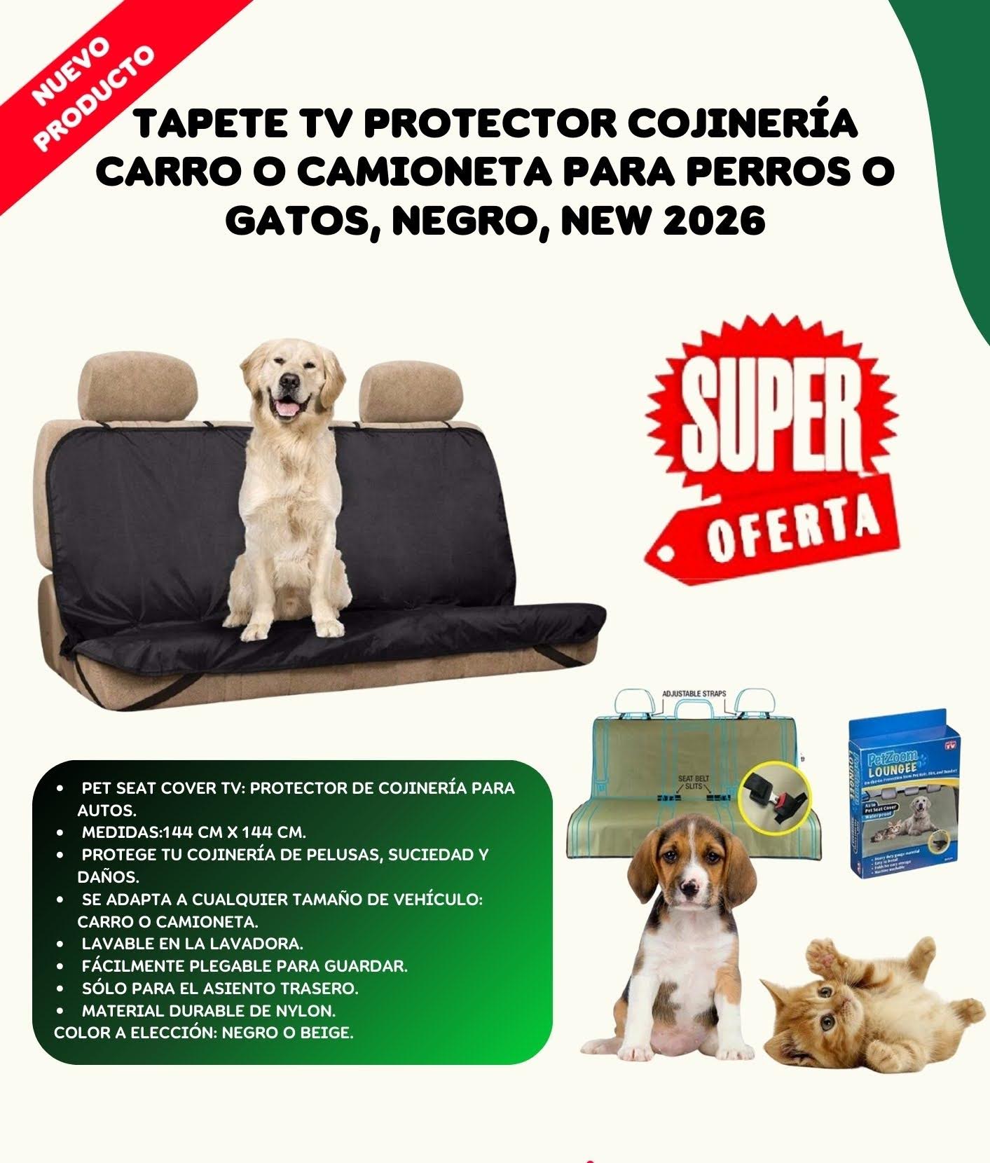 Tapete Cojineria de Carro (Mascotas)